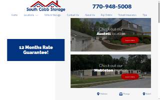 South Cobb Storage website