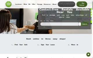 Space Shop Self Storage website