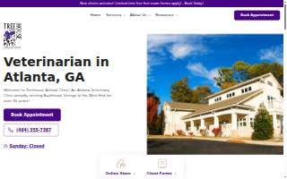 Treehouse Animal Clinic website