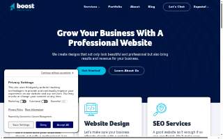 Boost Web Studio website