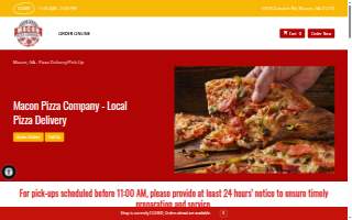 Macon Pizza Company website