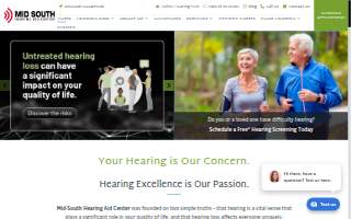 Mid-South Hearing Aid Center website