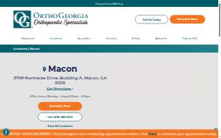 OrthoGeorgia Orthopaedic Urgent Care | Macon website