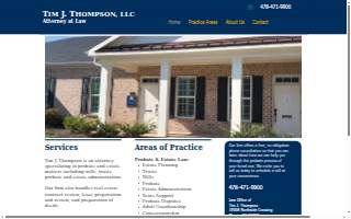 Tim J. Thompson, LLC website