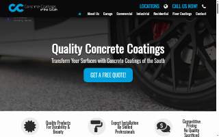 Concrete Coatings of the South website