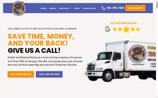 Hustle and Muscle Moving of Martinez website