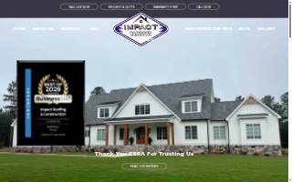 Impact Roofing & Construction website