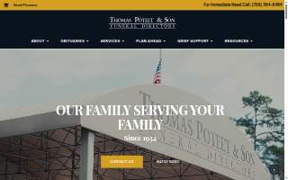 Thomas Poteet & Son Funeral Directors of Martinez website