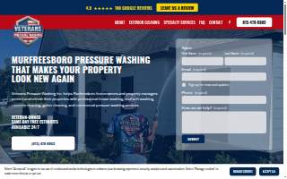 Veterans Pressure Washing website