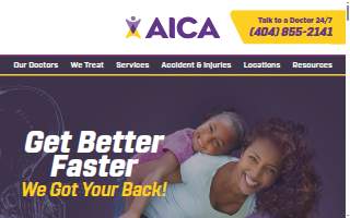 AICA Orthopedics of McDonough website