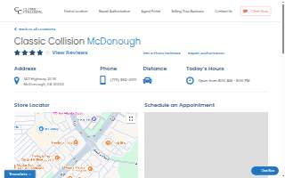 Classic Collision of McDonough website