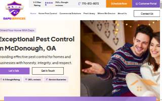 Daps Pest Services website