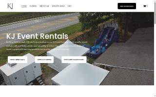 KJ Event Rentals website