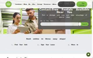 Space Shop Self Storage website