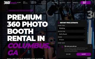 360 Booth Columbus Photo Booth Rental of Milledgeville website