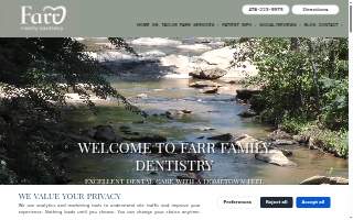 Farr Family Dentistry website