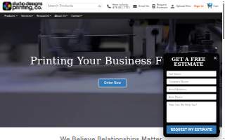 Studio Designs Printing Co website