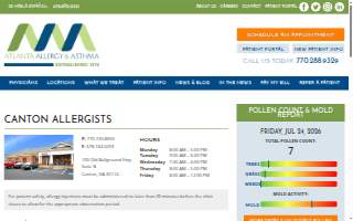 Atlanta Allergy & Asthma of Milton website