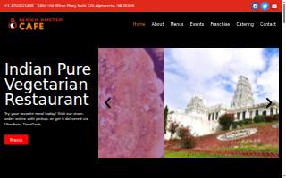 Blockbuster Cafe & Bakery - Indian Pure Vegetarian website