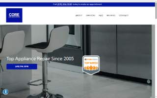 Core Appliance Repair website