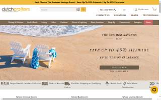 DutchCrafters Alpharetta Furniture Showroom website