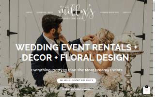 Miss Milly's Event Rental, Florals, & Design website