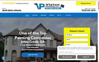 Vision Painting, Inc of Milton website