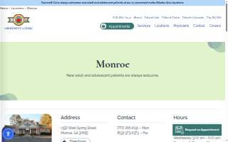 Gwinnett Clinic at Monroe website