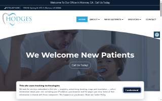 Hodges Family Dentistry website