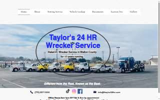 Taylor's 24 HR Wrecker Service website