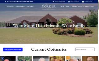 Baker Funeral Home website