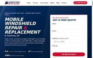 Executive Auto Glass website