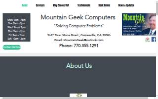 Mountain Geek Computers of Mountain Park website