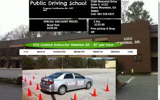 Public Driving School website