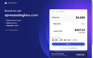 Xpress Auto Glass website