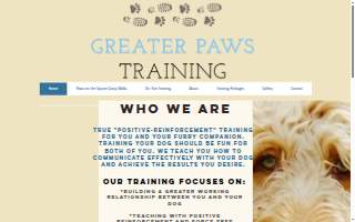 Greater Paws Training website