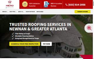 Hero Roofing website