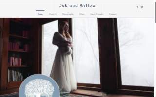 Oak and Willow Weddings website