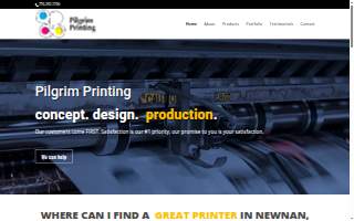 Pilgrim Printing website