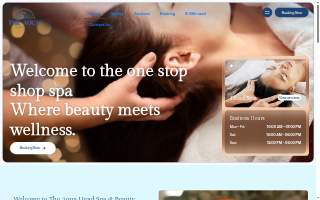 The Aqua Head Spa & Beauty website