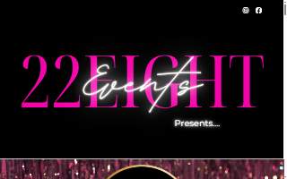 22Eight Events website