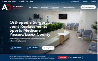 Academy Orthopedics LLC website