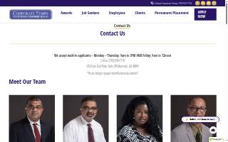 Corporate Temps website