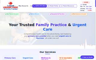 Gwinnett Urgent Care & Family Practice website