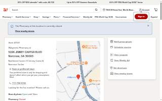 Walgreens Pharmacy of Norcross website
