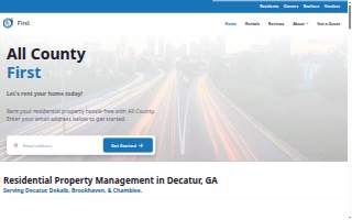 All County First Property Management website