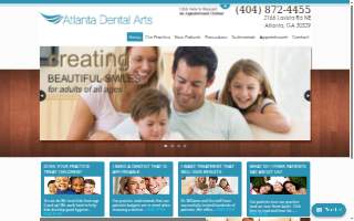 Atlanta Dental Arts website