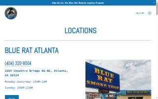 Blue Rat Smoke Shop website