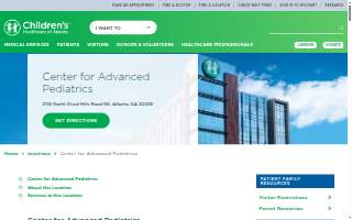 Children's Healthcare of Atlanta Cardiology - Center for Advanced Pediatrics website