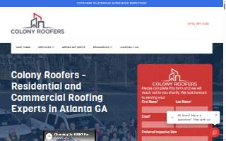 Colony Roofers website